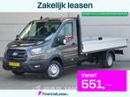 Ford Transit 170pk Open Laadbak Dubbellucht 3,5t Trekhaak Ai, Stof, Euro 6, 4 cilinders, Zwart