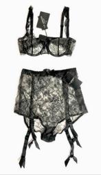I.D. Sarrieri lingerie set zwart BH 70B broekje S jarretels., Kleding | Dames, Ondergoed en Lingerie, Ophalen of Verzenden, Zwart