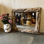 Spiegel - drijfhout -driftwood - 100 x 80 cm - Bij TTM Wonen, Huis en Inrichting, Woonaccessoires | Spiegels, Www.ttmwonen.nl