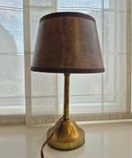 Vintage messing tafellamp, Gebruikt, Ophalen of Verzenden, Metaal, Minder dan 50 cm