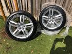 2x Audi A4 S4 S-line 18 inch velgen + zomerbanden, Velg(en), Gebruikt, Personenwagen, Ophalen