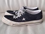 CONVERSE one star ox zwarte suede 41.5 schoenen 41 42 leren, Zwart, Ophalen of Verzenden, Sneakers of Gympen, Gedragen