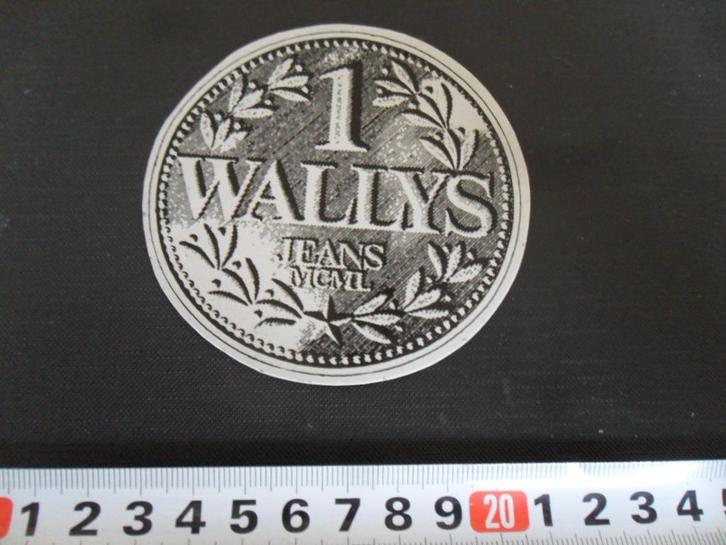 sticker 1 WALLYS Jeans, Verzamelen, Stickers, Zo goed als nieuw, Ophalen