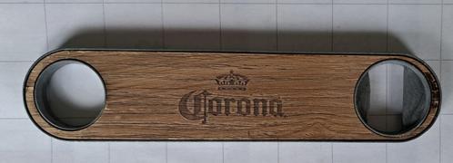 Corona Flesopener metaal/hout, Verzamelen, Biermerken, Gebruikt, Flesopener, Overige merken, Ophalen of Verzenden