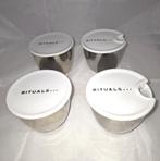 Rituals Handmade Tea Cups Zilverkleurig + Teatips, Huis en Inrichting, Ophalen of Verzenden, Zo goed als nieuw, Overige stijlen