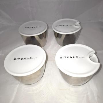 Rituals Handmade Tea Cups Zilverkleurig + Teatips beschikbaar voor biedingen