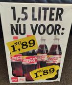 oude reclame Coca-Cola poster op kartonnen standaard, Verzamelen, Merken en Reclamevoorwerpen, Reclamebord, Gebruikt, Ophalen of Verzenden