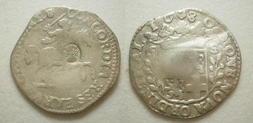 PD10466 Utrecht Rijderschelling 1680 met klop, Postzegels en Munten, Munten | Nederland, Losse munt, 25 cent, Vóór koninkrijk