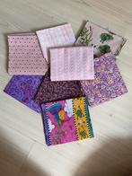 8 quiltstoffen roze/paars, Hobby en Vrije tijd, Ophalen of Verzenden, Zo goed als nieuw, 30 tot 120 cm, Katoen