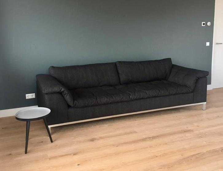 Heerlijke 3-zits bank zwart/antraciet, Huis en Inrichting, Banken | Bankstellen, Gebruikt, Rechte bank, Driepersoons, 250 tot 300 cm