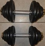 2x 15kg verstelbare zwarte gietijzeren 30mm dumbells, Ophalen, Gebruikt, Benen, Dumbbell