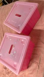 roze plastic dozen, Doe-het-zelf en Verbouw, Kratten en Dozen, Ophalen, Gebruikt