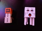 Minecraft Beeldjes - Sneeuwpop & Ghast, Ophalen of Verzenden, Gebruikt, Overige typen