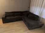 Grijze ribstof hoekbank, Huis en Inrichting, Banken | Bankstellen, 250 tot 300 cm, 125 tot 150 cm, Hoekbank, Ophalen of Verzenden