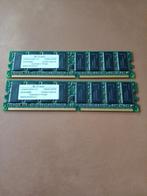 Ram bankjes: Retro 2 x 256 MB - DDR1/PC-3200U voor desktop., Computers en Software, RAM geheugen, 1 GB of minder, Ophalen of Verzenden