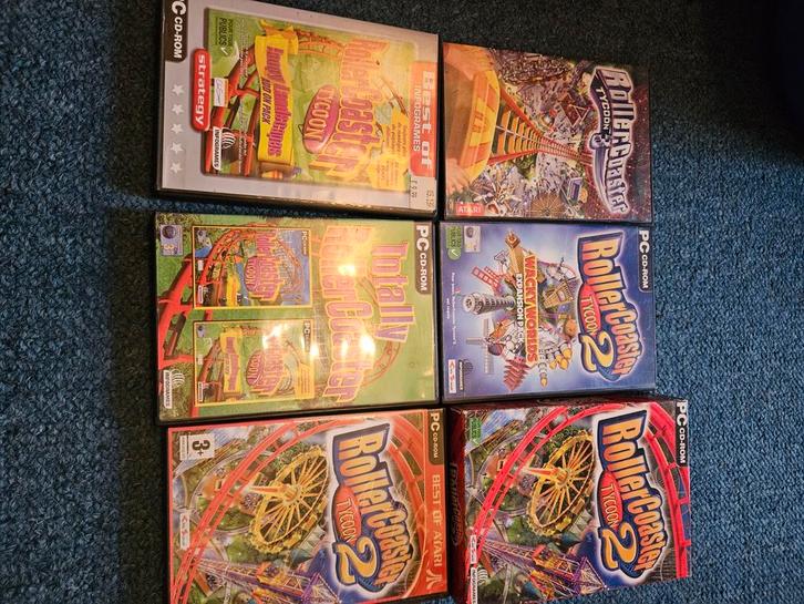Rollercoaster Tycoon PC Games - Collectie!, Spelcomputers en Games, Games | Pc, Gebruikt, Simulatie, 1 speler, Vanaf 3 jaar, Eén computer