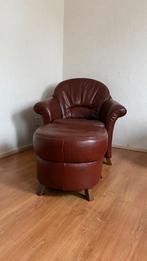 Fauteuil met hocker, Ophalen of Verzenden, Zo goed als nieuw, 75 tot 100 cm, 50 tot 75 cm