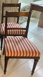 Mahoniehouten stoelen, bekleed, Huis en Inrichting, Stoelen, Hout, Gebruikt, Twee, Overige kleuren