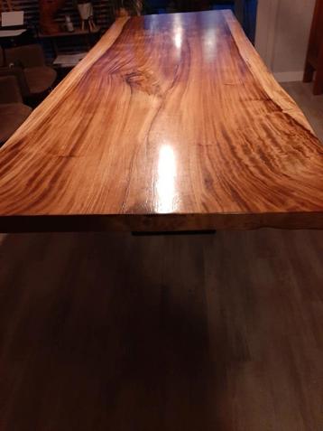 Boomstamtafel 240x108cm + Hanglamp beschikbaar voor biedingen
