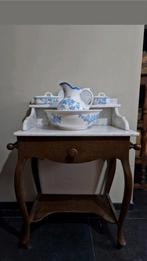 Prachtige antieke toilettafel wastafel met lampetset, Ophalen