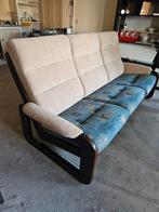 Vintage Deens 3 zits bankstel, Ophalen, Hout, Vintage, Driepersoons