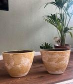 Ovale bloempotten, Tuin en Terras, Bloempotten, Ophalen, Tuin, Zo goed als nieuw, Overige vormen