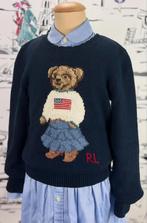 Ralph Lauren meisjes trui met beer + geruit rokje maat 7, Trui of Vest, Zo goed als nieuw, Ralph Lauren, Ralph Lauren