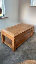 Salontafel teakhout, Ophalen, Gebruikt, 100 tot 150 cm, 50 tot 75 cm