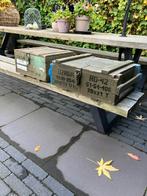 Twee vintage munitie leger kisten,., Ophalen, Gebruikt, 50 tot 100 cm, Minder dan 50 cm
