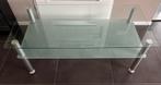 Glazen salon tafel glas mooi design, Huis en Inrichting, Tafels | Salontafels, Ophalen, Gebruikt, 100 tot 150 cm, 50 tot 100 cm