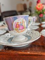 Versailles 10 kopjes met schotel parelmoer, Antiek en Kunst, Antiek | Servies los, Ophalen of Verzenden