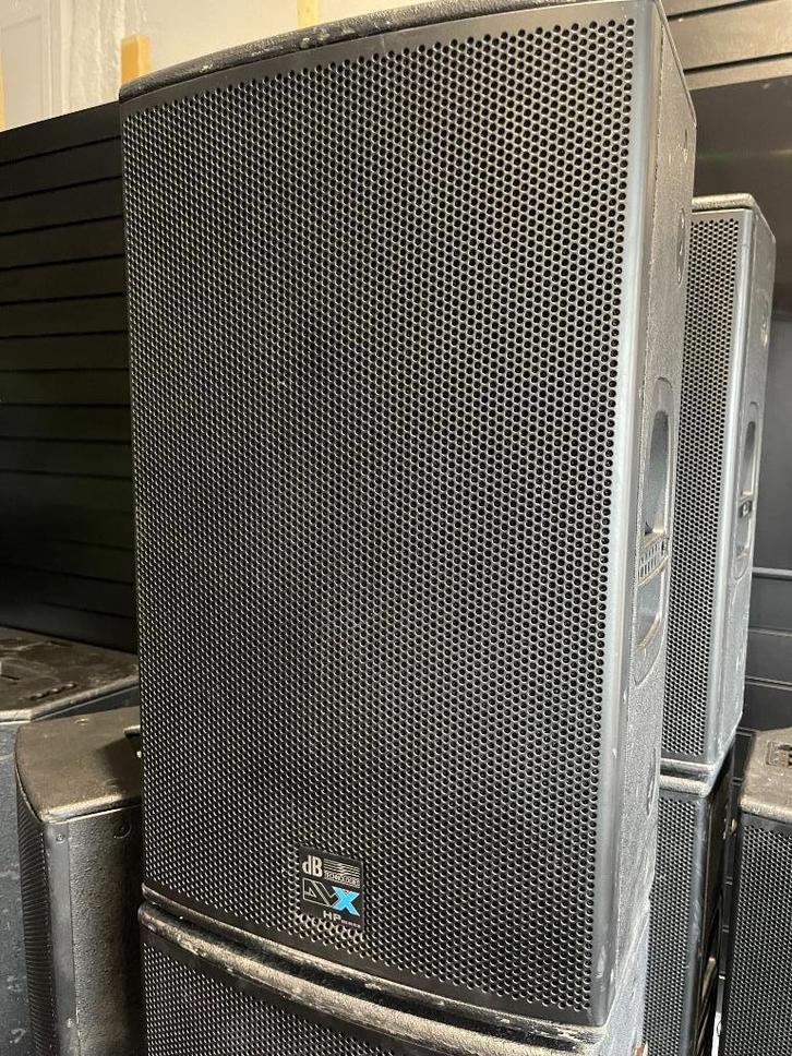 Occasions! 4x dB Technologies DVX D12 HP actieve 12 inch, Audio, Tv en Foto, Luidsprekers, Nieuw, Front, Rear of Stereo speakers