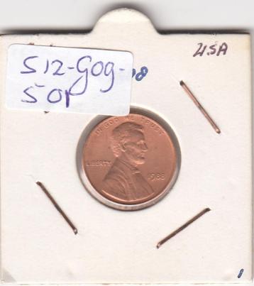 S12-G09-0501 Verenigde Staten 1 cent 1988  KM# 201b VF   beschikbaar voor biedingen