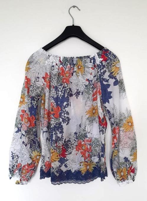 Blouse gebloemd van Sinéquanone, Kleding | Dames, Blouses en Tunieken, Nieuw, Maat 36 (S), Blauw, Ophalen of Verzenden