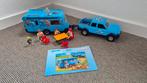 Playmobil auto met caravan, vakantiehuis en speeltuin, Ophalen of Verzenden, Zo goed als nieuw, Complete set