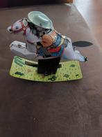 Vintage Blikken Cowboy Paard Opwind Speelgoed, Antiek en Kunst, Antiek | Speelgoed, Ophalen of Verzenden
