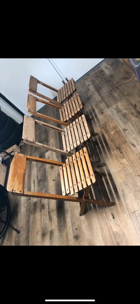 11 Antieke café houten klapstoelen de schaapskooi Tilburg, Antiek en Kunst, Antiek | Meubels | Stoelen en Banken, Ophalen