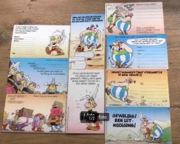 9 Asterix uitnodigingskaarten ontworpen door Uderzo.  beschikbaar voor biedingen