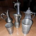 Tinnen Kan en Bekers Set, Antiek en Kunst, Antiek | Tin, Ophalen of Verzenden