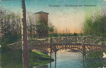 Groningen - Vijver Sterrebosch met Watertoren [KRST005-6224 beschikbaar voor biedingen