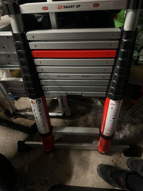 Nieuwe Altrex telescoopladder smart up go 11 trede, Doe-het-zelf en Verbouw, Ladders en Trappen, Nieuw, Ladder, 4 meter of meer