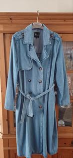 Lange spijkerjas blauw trenchcoat  maat 44, Blauw, Maat 42/44 (L), Ophalen of Verzenden, Zo goed als nieuw