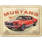 Ford Mustang GT 1967 relief reclamebord van metaal wandbord, Verzenden, Nieuw, Auto's