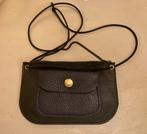 Zwart leren tasje portemonnee tas beursje aan hengsel boho, Ophalen of Verzenden, Zo goed als nieuw, Zwart, Leer