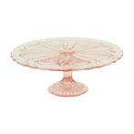 Art Deco Roze Taartschaal Taartschotel Depression Glass 27cm, Ophalen of Verzenden