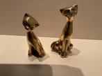 Koperen Katten Beelden Set, Antiek en Kunst, Antiek | Koper en Brons, Ophalen of Verzenden