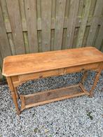 Eikenhouten Sidetable met webbing, Huis en Inrichting, Tafels | Sidetables, Ophalen, 100 tot 150 cm, Eikenhout, Zo goed als nieuw
