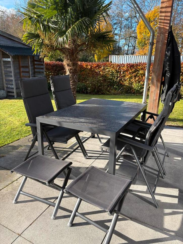 Lidl Tuinset - Nauwelijks Gebruikt!, Tuin en Terras, Tuinsets en Loungesets, Zo goed als nieuw, Tuinset, Overige materialen, 4 zitplaatsen