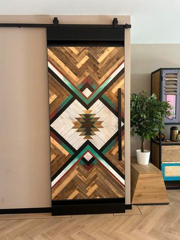 Industriële Schuifdeur – Hout & Metaal | Handgemaakt Design  beschikbaar voor biedingen