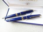 Waterman Charleston Blue 18K goud pennenset Nieuw, Pennenset, Nieuw, Met doosje, Ophalen of Verzenden
